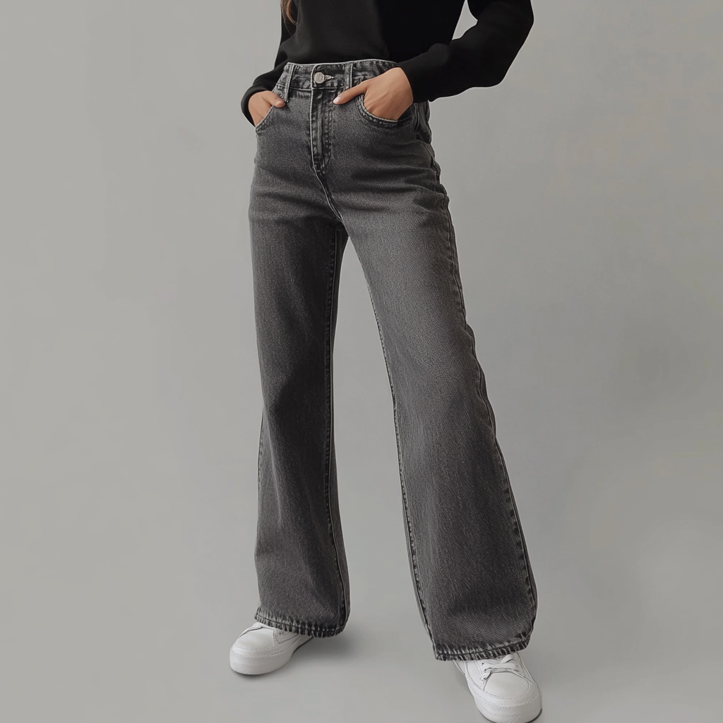 Maya | Grijze Damesbroek Wide Leg