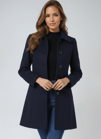 Helena | Elegante dames wintermantel met één knoop