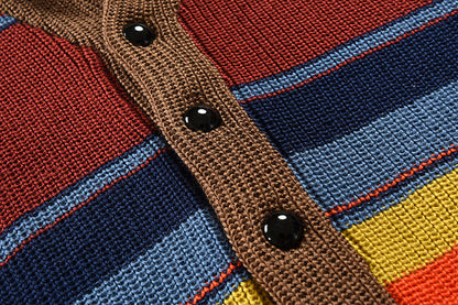 Mees | Gebreide Gekleurde Sweater